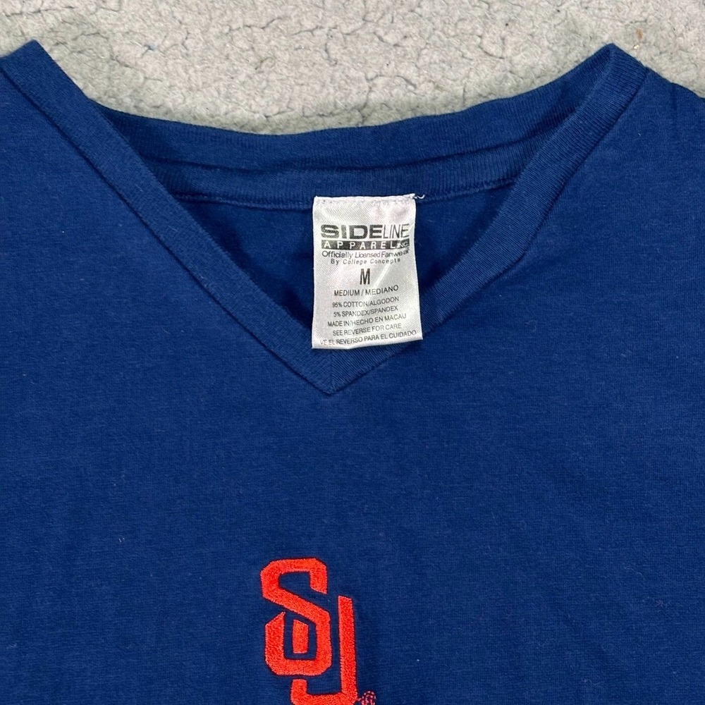 Syracuse Orange Shirt Girls M Blue Sideline Apparel Athletic Outdoor Gym - Picture 2 of 9